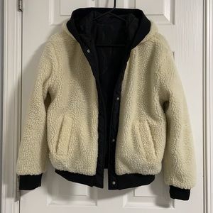 Reversible Black/Sherpa Jacket